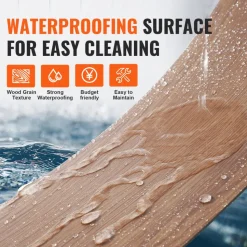 VEVOR Self Adhesive Vinyl Floor Tiles 36 x 6 inch, 36 Tiles 2.5mm Thick Peel & Stick, Deep Brown Wood Grain DIY Flooring for Kitchen, Dining Room, Bedrooms & Bathrooms, Easy for Home Decor