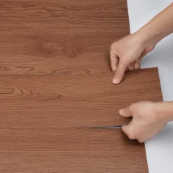 VEVOR Self Adhesive Vinyl Floor Tiles 36 x 6 inch, 36 Tiles 2.5mm Thick Peel & Stick, Deep Brown Wood Grain DIY Flooring for Kitchen, Dining Room, Bedrooms & Bathrooms, Easy for Home Decor
