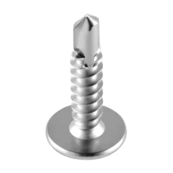 VEVOR #8 Self Drilling Wood Screws, 3/4 Inch Long 350 PCS Truss Head Wood Screws, Phillips Drive Quick Metal Self Tapping Screw, Stainless Steel and Full Thread, Screwdriver Bit Included, Silver
