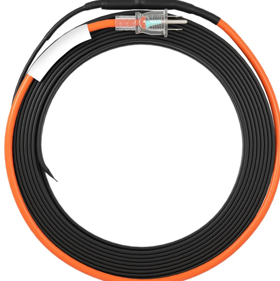 VEVOR Self-Regulating Pipe Heating Cable, 40FT 5W/FT Heat Tape for Pipes Freeze Protection, Water Pipe Heat Cable with Built-in Thermostat Protects PVC Hose, Metal and Plastic Pipe from Freezing