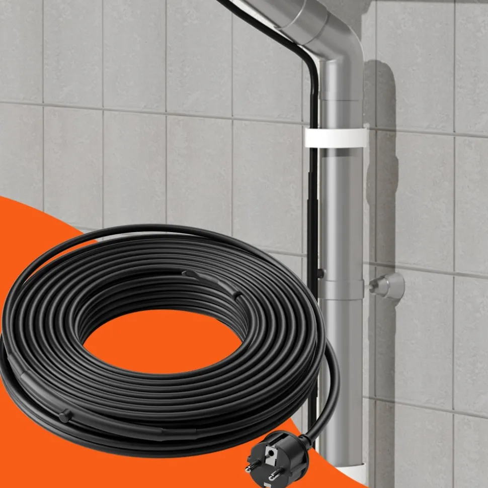 VEVOR Self-Regulating Pipe Heating Cable, 24FT 5W/FT Heat Tape for Pipes, Roof Snow Melting De-icing, Gutter and Pipe Freeze Protection