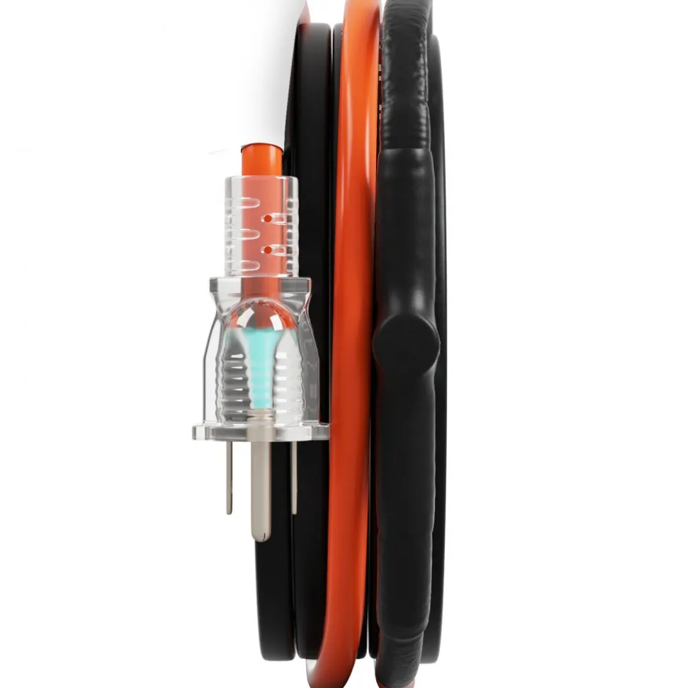 VEVOR Self-Regulating Pipe Heating Cable, 15FT 5W/FT Heat Tape for Pipes Freeze Protection, Water Pipe Heat Cable with Built-in Thermostat Protects PVC Hose, Metal and Plastic Pipe from Freezing