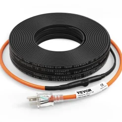 VEVOR Self-Regulating Pipe Heating Cable, 120-feet 5W/ft Heat Tape for Pipes Freeze Protection, Protects PVC Hose, Metal and Plastic Pipe from Freezing, 120V