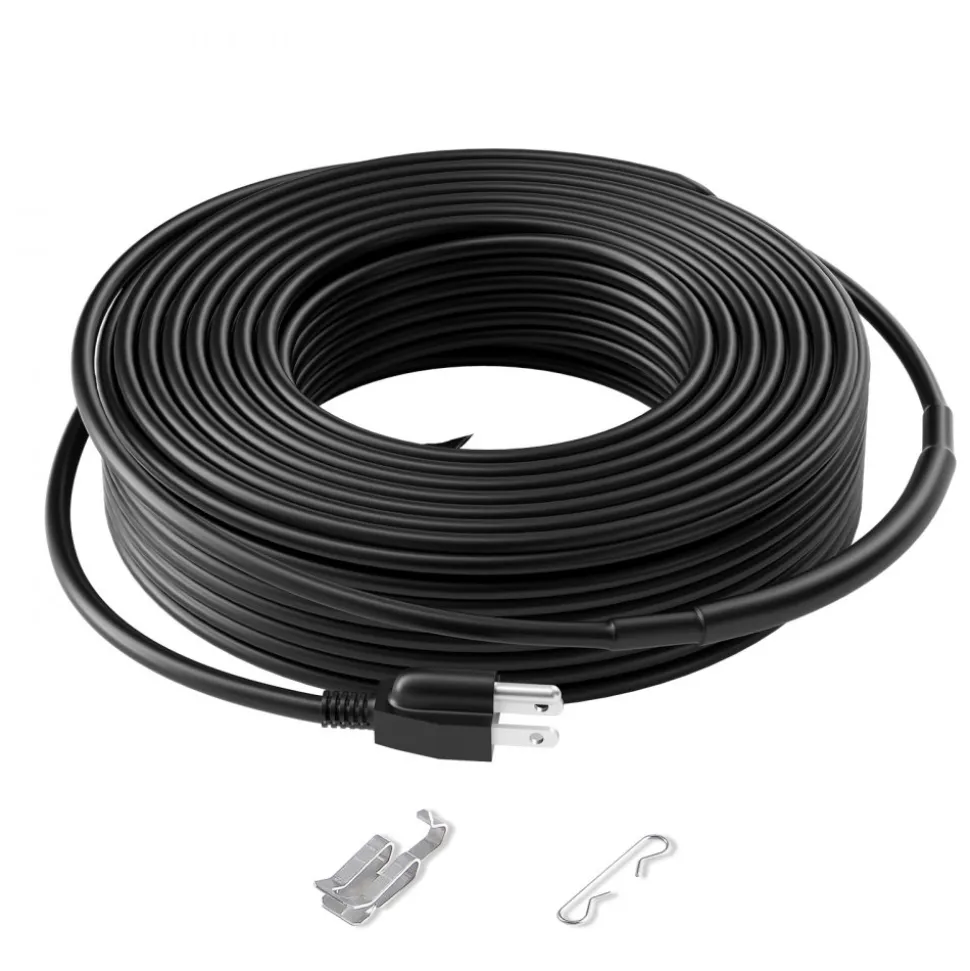 VEVOR Self-Regulating Pipe Heating Cable, 140FT 5W/FT Heat Tape for Pipes, Roof Snow Melting De-icing, Gutter and Pipe Freeze Protection