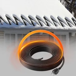 VEVOR Self-Regulating Pipe Heating Cable, 50FT 5W/FT Heat Tape for Pipes, Roof Snow Melting De-icing, Gutter and Pipe Freeze Protection