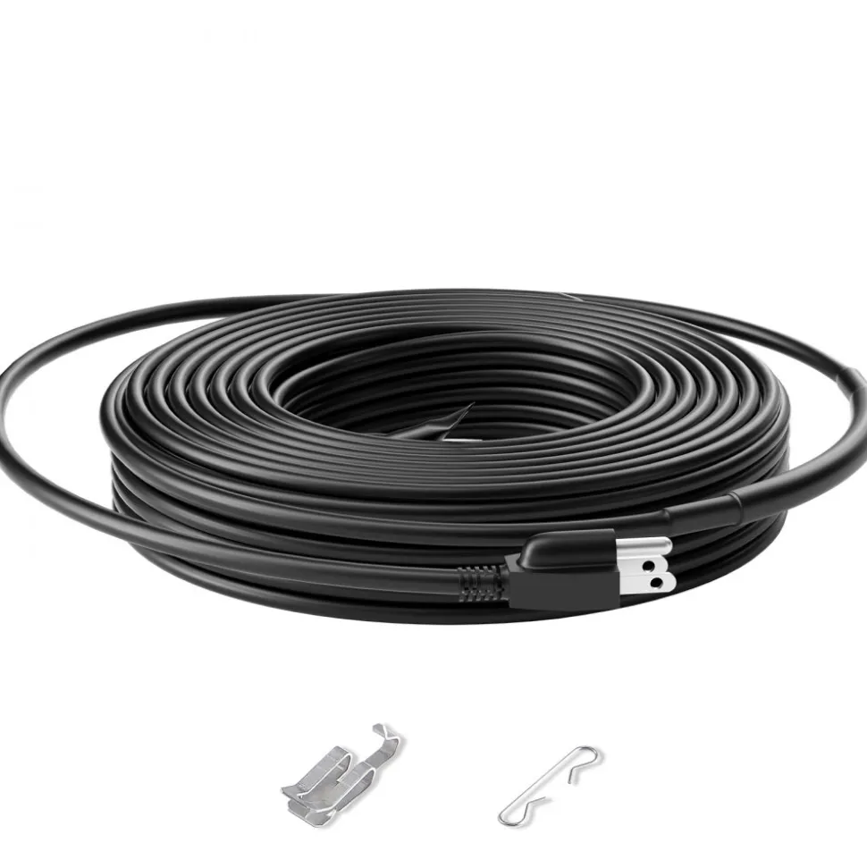 VEVOR Self-Regulating Pipe Heating Cable, 50FT 5W/FT Heat Tape for Pipes, Roof Snow Melting De-icing, Gutter and Pipe Freeze Protection