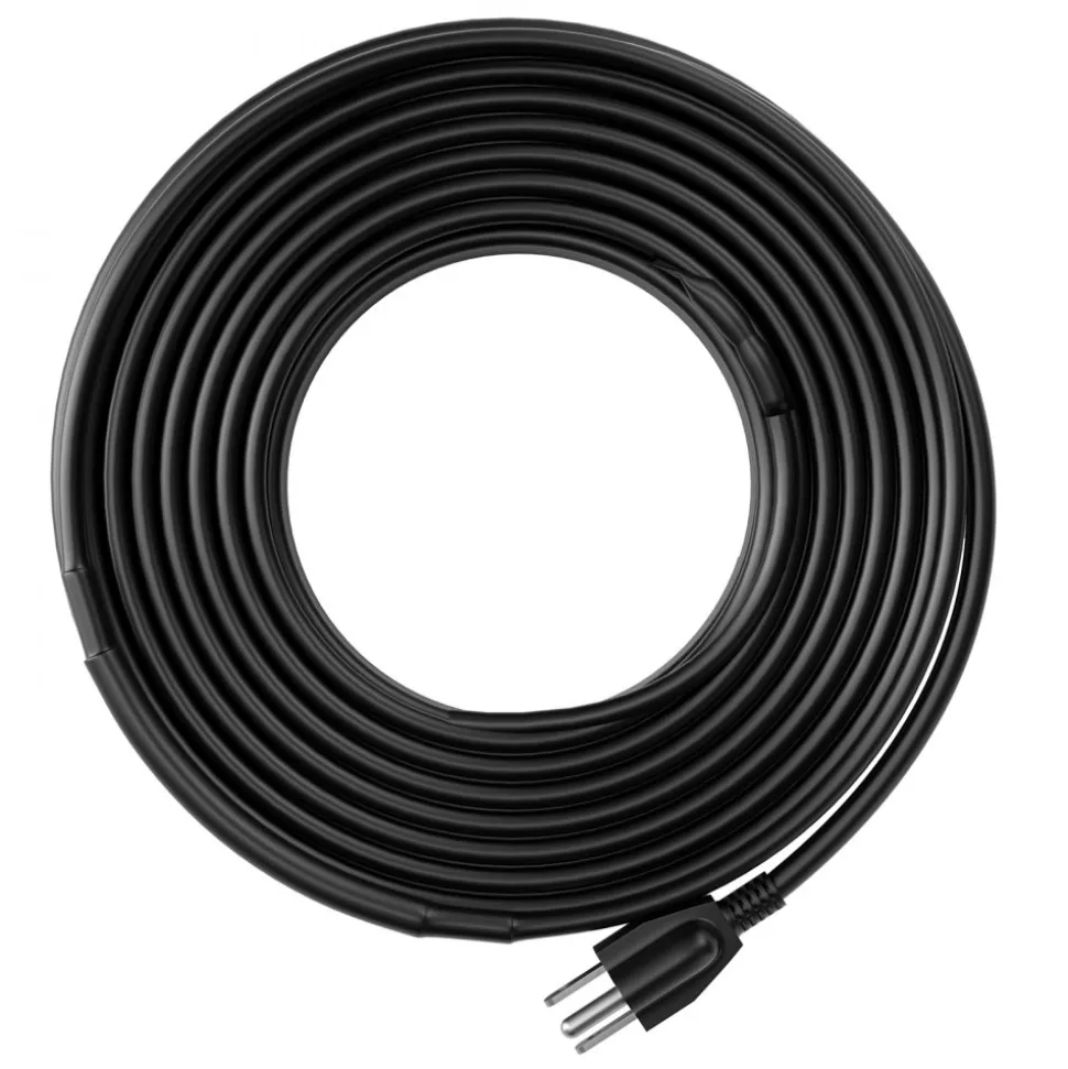 VEVOR Self-Regulating Pipe Heating Cable, 50FT 5W/FT Heat Tape for Pipes, Roof Snow Melting De-icing, Gutter and Pipe Freeze Protection