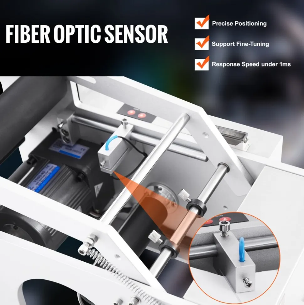 VEVOR Semi-Automatic Round Labeling Machine, 20-50pcs/min, Electric Bottle Label Applicator for Round Bottles, Round Bottle Labeler Suitable for Bottle Diameter 0.78-4.72 inches (with Pressing Bar)