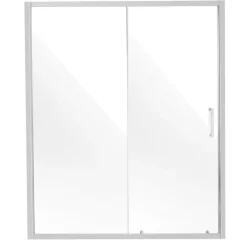 VEVOR Semi-frameless Shower Door, 57.7-59 W x 70 H in, Shower Sliding Glass Door with 1/4 in(6mm) Clear Tempered Glass, Waterproof Shatterproof NANO Stainproof with Stainless Steel Hardware, Chrome