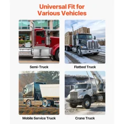 VEVOR Semi-Truck Step Tool Box, 31" x 30" x 19" Heavy Duty Aluminum Diamond Plate Toolbox, Waterproof Cab Entry Step Storage Box with Shock-Absorbing Latch for Flatbed, Crane, and Semi Trucks