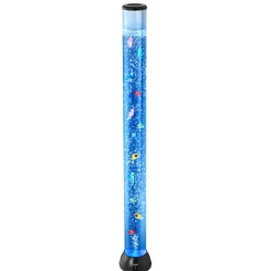 VEVOR Sensory Bubble Tube Lamp, 4 ft Bubble Fish Tube, Sensory Aquarium Lamp with 10 Floating Fish & 16 Color Effects, Remote Control, Stress Relief Calming Light for Bedroom Living Room Home Decor