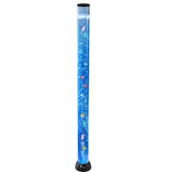 VEVOR Sensory Bubble Tube Lamp, 5 ft Bubble Fish Tube, Sensory Aquarium Lamp with 10 Floating Fish & 16 Color Effects, Remote Control, Stress Relief Calming Light for Bedroom Living Room Home Decor