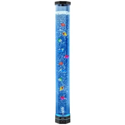 VEVOR Sensory Bubble Tube Lamp, 3.3 ft Bubble Fish Tube, Sensory Aquarium Lamp with 10 Floating Fish & 16 Color Effects, Remote Control, Stress Relief Calming Light for Bedroom Living Room Home Decor
