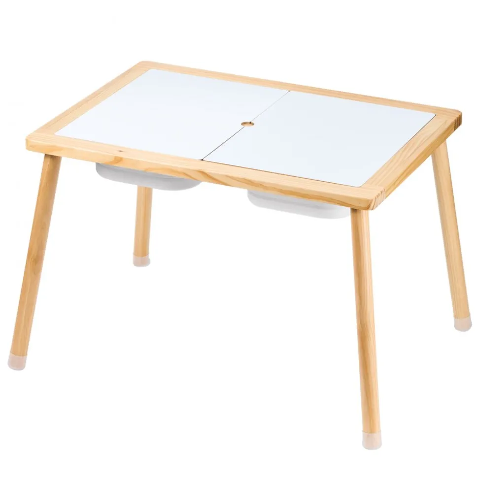 VEVOR Sensory Table for Toddlers, Kids 4-Station Sand and Water Adjustable Play Table with Detachable Storage Bins and Non-Slip Feet, Carbon Steel Frame, Rounded Corners, for Boys and Girls Exploring