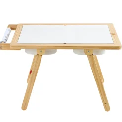 VEVOR Sensory Table for Toddlers, Wooden Kids Activity Table and Art Easel with Reversible Double-Sided Board, Storage Bins, for Boys and Girls Playing Sand and Water, Drawing, Studying, Dining