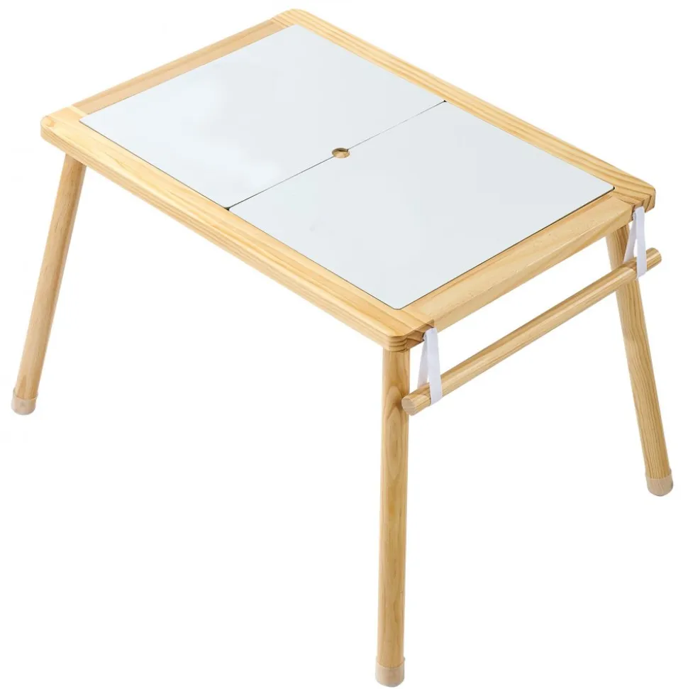 VEVOR Sensory Table for Toddlers, Wooden Kids Activity Table with 2 Stools, Double-Sided Board, Storage Bins, and Non-Slip Feet, for Boys and Girls Playing Sand and Water, Drawing, Studying, Dining