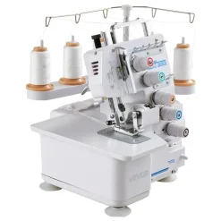 VEVOR Serger Overlock Sewing Machine, 1250 Stitches Per Minute, 2-3-5 Thread Capability, with LED Light and Strong Suction Feet, Heavy-Duty Metal Frame Sewing Machine for Various Fabrics, White