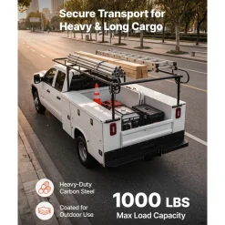 VEVOR Service Body Truck Ladder Rack 1000LBS Capacity Over-Cab Trucks Rack, 21