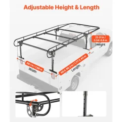 VEVOR Service Body Truck Ladder Rack 1000LBS Capacity Over-Cab Trucks Rack, 21