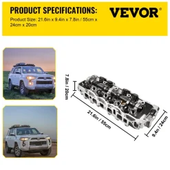 VEVOR Set of Complete Engine Cylinder Head for Toyota1985-1995 4Runner, 1995 Celica, 1985-1995 Helix Pickup 2.4 SOHC 22R 22RE 22REC