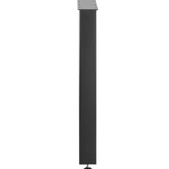 VEVOR Set of 2 Steel Table Legs, 28''Height 24''Wide Dining Table Legs, Heavy Duty 3.1" Width Box Section Square Table Legs, 28x24x3.1 Inch Black Color Industrial Country Style Metal Dining Legs