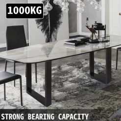 VEVOR Set of 2 Steel Table Legs, 28''Height 31''Wide Dining Table Legs, Heavy Duty 3.1
