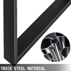 VEVOR Set of 2 Steel Table Legs, 28''Height 35''Wide Dining Table Legs, Heavy Duty 3.1