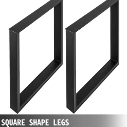 VEVOR Set of 2 Steel Table Legs, 28''Height 35''Wide Dining Table Legs, Heavy Duty 3.1