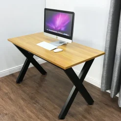 VEVOR Set of 2 Steel Table Legs, 28''Height 24''Wide Dining Table Legs, Heavy Duty 3.1