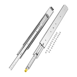 VEVOR Set of Two Drawer Rails, Sizes Ranging from 16 to 60 inches, 500 lbs Weight Tolerance, Ball Bearing Equipped with Locking Mechanism, Side Mounted Slide Rail