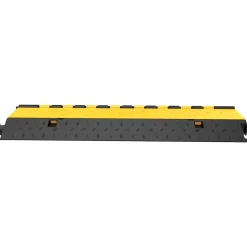 VEVOR 5-Set Rubber Cable Guard, Dual-Channel, Durable 66,000 lbs Capacity, Wire & Hose Protection Speed Bump for Driveways (2-Channel, 5 Sets-66,000 lbs)