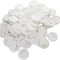 VEVOR 200 Sets 3 inch 75mm Pin Back Button Parts, DIY Round Button Badge Parts, Set Includes Metal Top, Plastic/Metal Button, Clear Film, and Blank Paper For Gifts Presents, Machine NOT Included