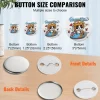 VEVOR 500 Sets 1.25 inch 32mm Pin Back Button Parts, DIY Round Button Badge Parts, Set Includes Metal Top, Plastic/Metal Button, Clear Film, and Blank Paper For Gifts Presents, Machine NOT Included