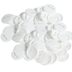 VEVOR 500 Sets 2.25 inch 58mm Pin Back Button Parts, DIY Round Button Badge Parts, Set Includes Metal Top, Plastic/Metal Button, Clear Film, and Blank Paper For Gifts Presents, Machine NOT Included
