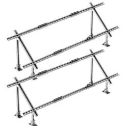 VEVOR 2-Set Solar Panel Mounting Brackets, 30°-60° Adjustable Multi-Pieces Solar Panel Brackets for 4-8PCS Solar Panels, Carbon Steel Ground Mount Solar Panel Stand for Farms, RVs, Boats, Off-Grid