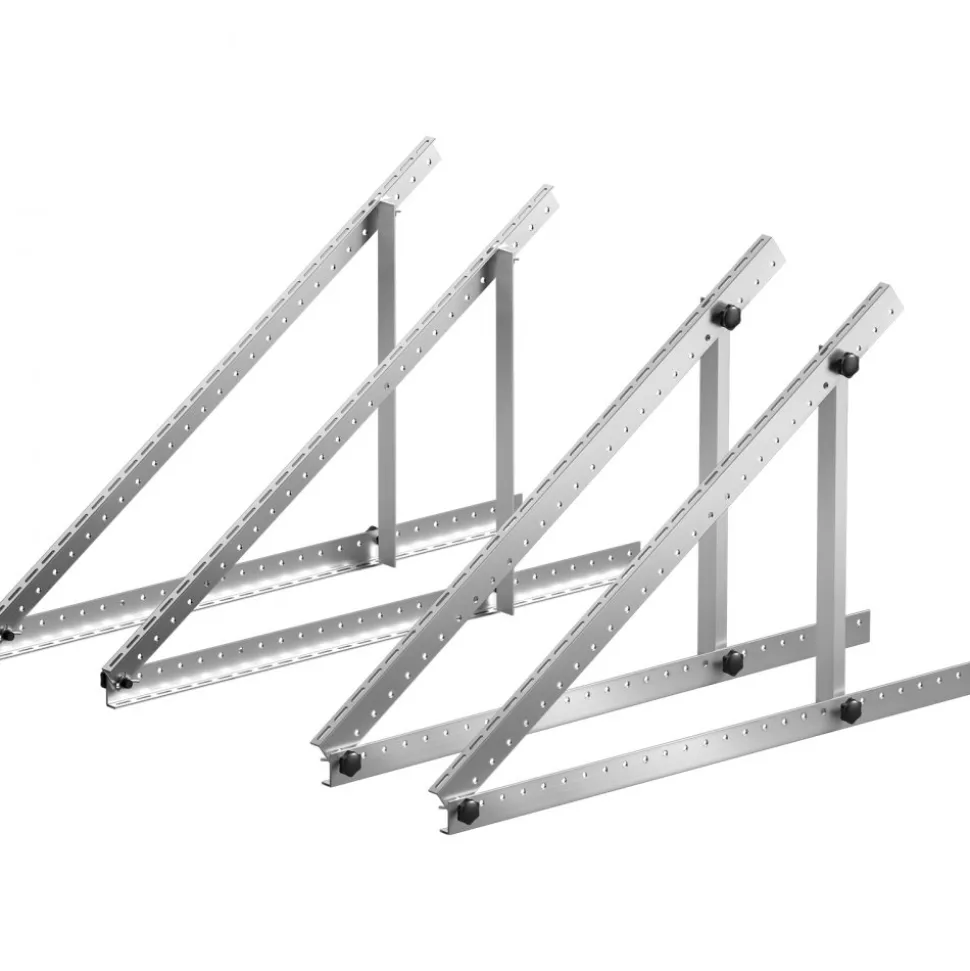 VEVOR 2 Sets Solar Panel Mounting Brackets 45-Inch, 0 to 90° Adjustable Tilt Mount Brackets Support 100-400W Solar Panels, Lightweight Aluminum Brackets with Folding Tilt Legs for RV Boat Off-Grid