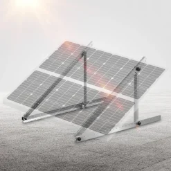 VEVOR 2 Sets Solar Panel Mounting Brackets 45-Inch, 0 to 90° Adjustable Tilt Mount Brackets Support 100-400W Solar Panels, Lightweight Aluminum Brackets with Folding Tilt Legs for RV Boat Off-Grid