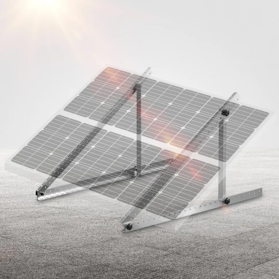 VEVOR 2 Sets Solar Panel Mounting Brackets 45-Inch, 0 to 90° Adjustable Tilt Mount Brackets Support 100-400W Solar Panels, Lightweight Aluminum Brackets with Folding Tilt Legs for RV Boat Off-Grid