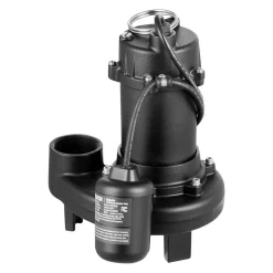 VEVOR Sewage Grinder System, 1 HP, 5100 GPH Cast Iron Sewage Pump with Basin, Grinding Blade, 120V Automatic Outdoor Water/Seepage Collection and Removal System with Float Switch, 2