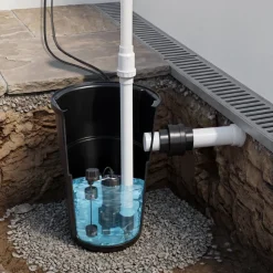 VEVOR Sewage Pump System, 1/2 HP, 4800 GPH Cast Iron Sewage Pump with Basin Kit, 120 Volt Automatic Outdoor Water/Seepage Collection and Removal System with Vertical Float Switch, 2