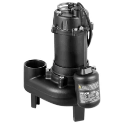 VEVOR Sewage Pump System, 1/2 HP, 4800 GPH Cast Iron Sewage Pump with Basin Kit, 120 Volt, Automatic On/Off Outdoor Water/Seepage Collection and Removal System with Float Switch, 2" Discharge, Black
