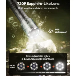VEVOR Sewer Camera, 66 ft/20m, 4.3
