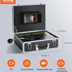 VEVOR Sewer Camera, 230 ft/70 m, 9