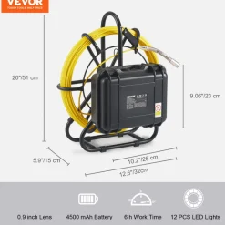 VEVOR Sewer Camera, 165 ft/50 m, 9