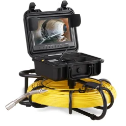 VEVOR Sewer Camera, 300 ft/91.5 m, 9" Screen Pipeline Inspection Camera with DVR Function, Waterproof IP68 Camera with 12 Adjustable LEDs, with a 16 GB SD Card for Sewer Line, Home, Duct Drain Pipe Pl