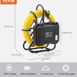 VEVOR Sewer Camera, 300 ft/91.5 m, 9