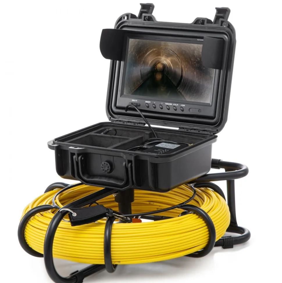 VEVOR Sewer Camera, 393 ft/120 m, 9" Screen Pipeline Inspection Camera with DVR Function, Waterproof IP68 Camera with 12 Adjustable LEDs, with a 16 GB SD Card, for Sewer Line, Home, Duct Drain Pipe
