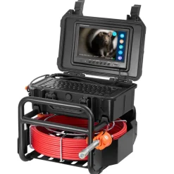 VEVOR Sewer Camera, 165 ft/50m, Self-Leveling Drain Camera with 512Hz Transmitter, Distance Counter, 9