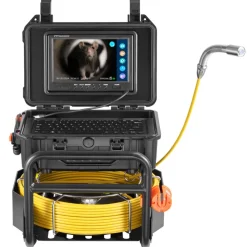 VEVOR Sewer Camera, 230 ft/70m, Self-Leveling Drain Camera with 512Hz Transmitter, Distance Counter, 9