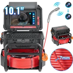 VEVOR Sewer Camera, 165 ft/50m, Self-Leveling Drain Camera with 10.1